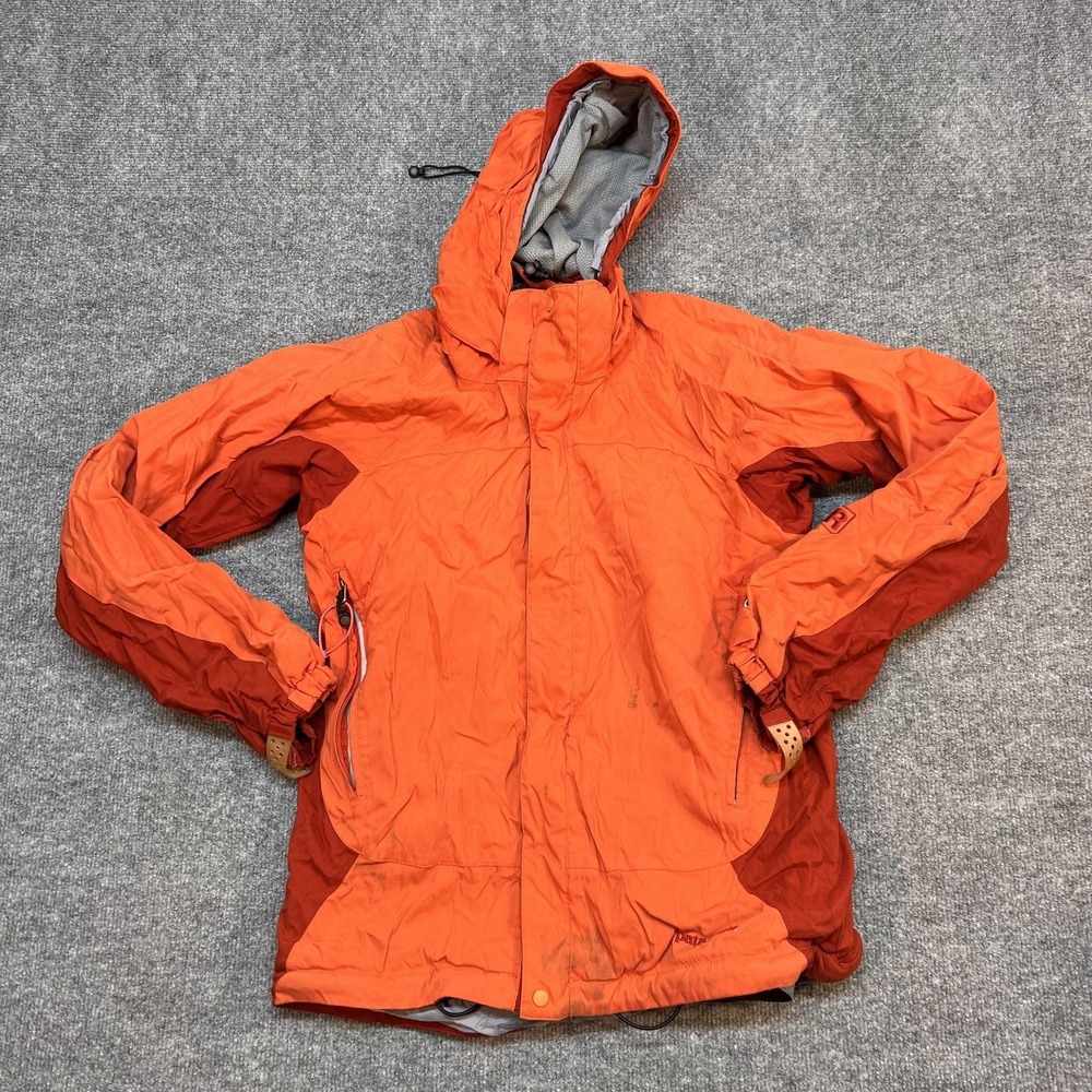 Patagonia Jacket Womens Small Orange Hooded Fleece Lined Full Zip Ski Outdoor